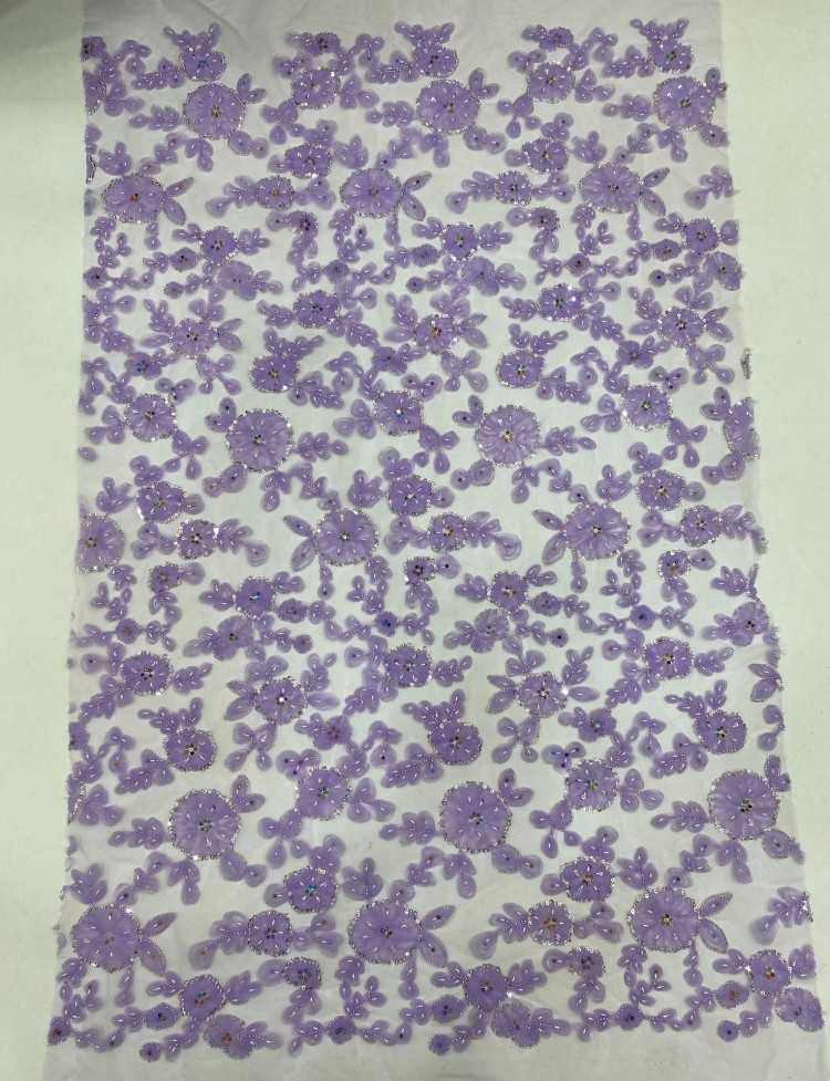 1 Yard 5 Yards Multi-Color Sequined Beaded Embroidered Lace Material Fabric TDD438