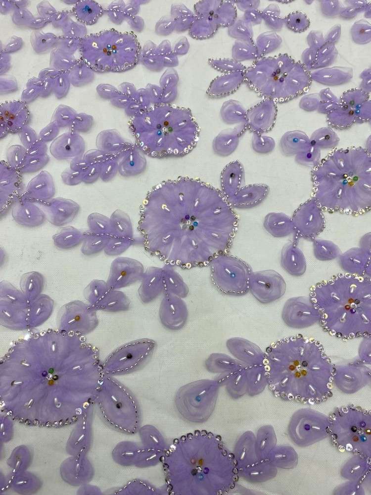 1 Yard 5 Yards Multi-Color Sequined Beaded Embroidered Lace Material Fabric TDD438