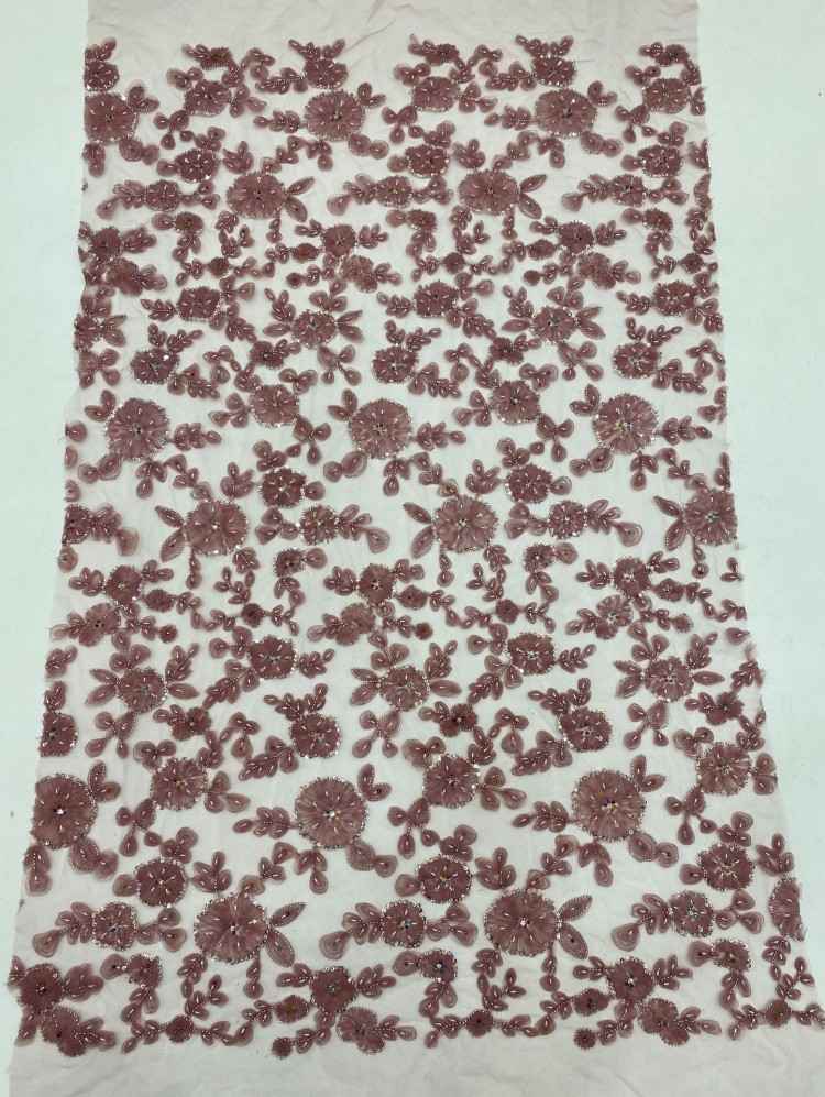 1 Yard 5 Yards Multi-Color Sequined Beaded Embroidered Lace Material Fabric TDD438
