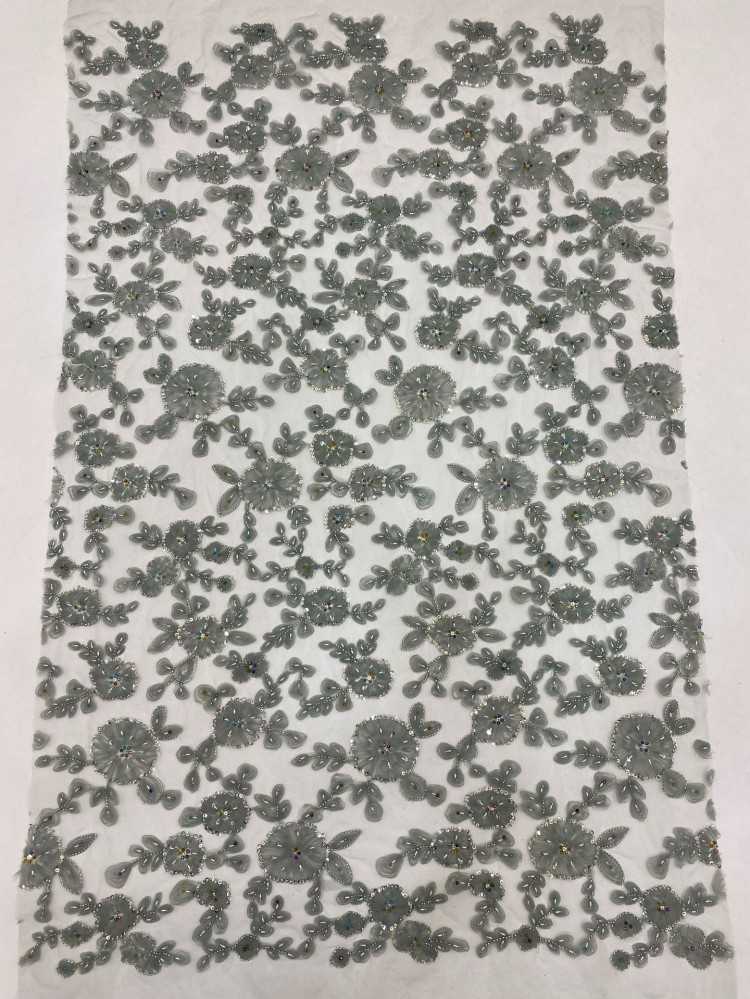 1 Yard 5 Yards Multi-Color Sequined Beaded Embroidered Lace Material Fabric TDD438
