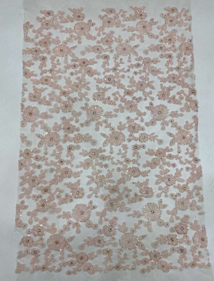 1 Yard 5 Yards Multi-Color Sequined Beaded Embroidered Lace Material Fabric TDD438