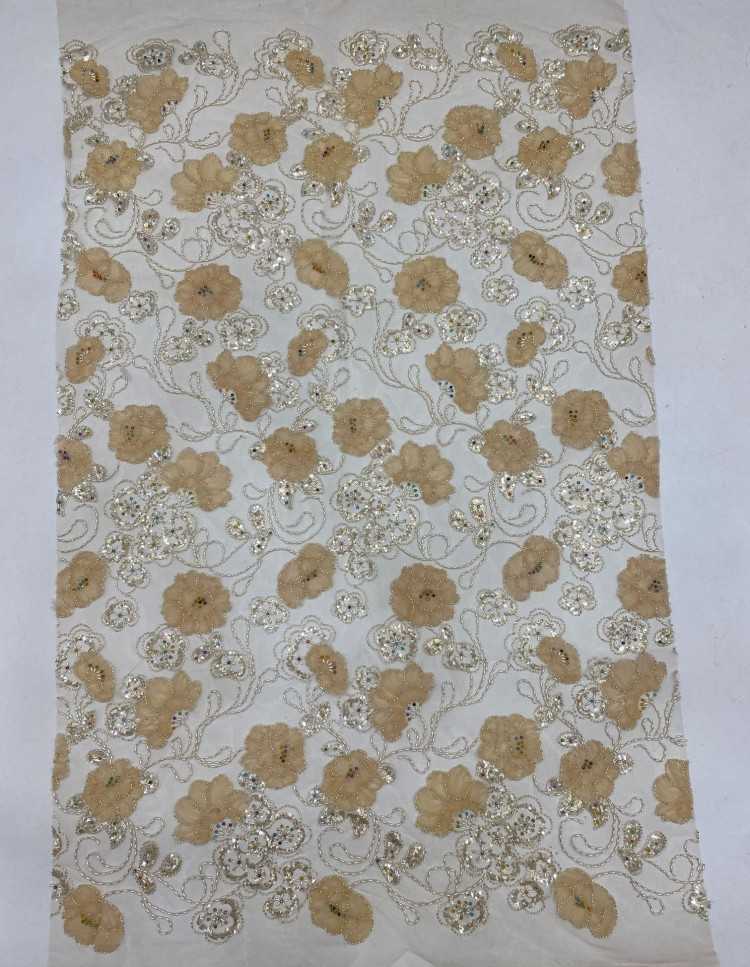 1 Yard 5 Yards Multi-Color Sequined Beaded Embroidered Lace Material Fabric TDD439
