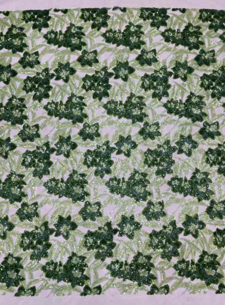 1 Yard 5 Yards Multi-Color Sequined Beaded Embroidered Lace Material Fabric TDD440