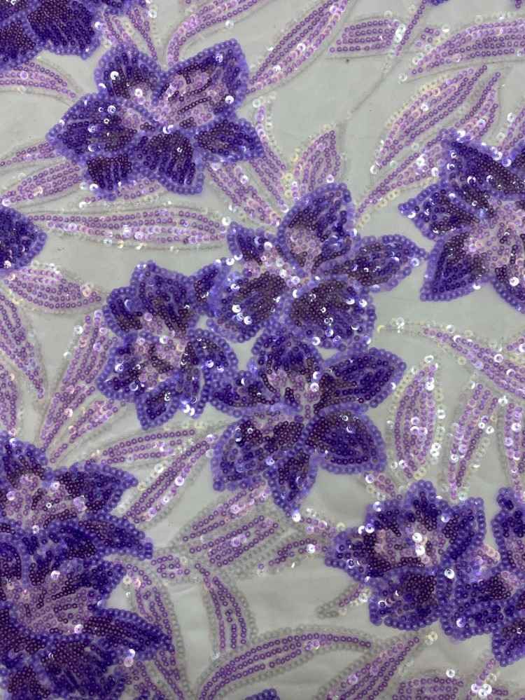 1 Yard 5 Yards Multi-Color Sequined Beaded Embroidered Lace Material Fabric TDD440
