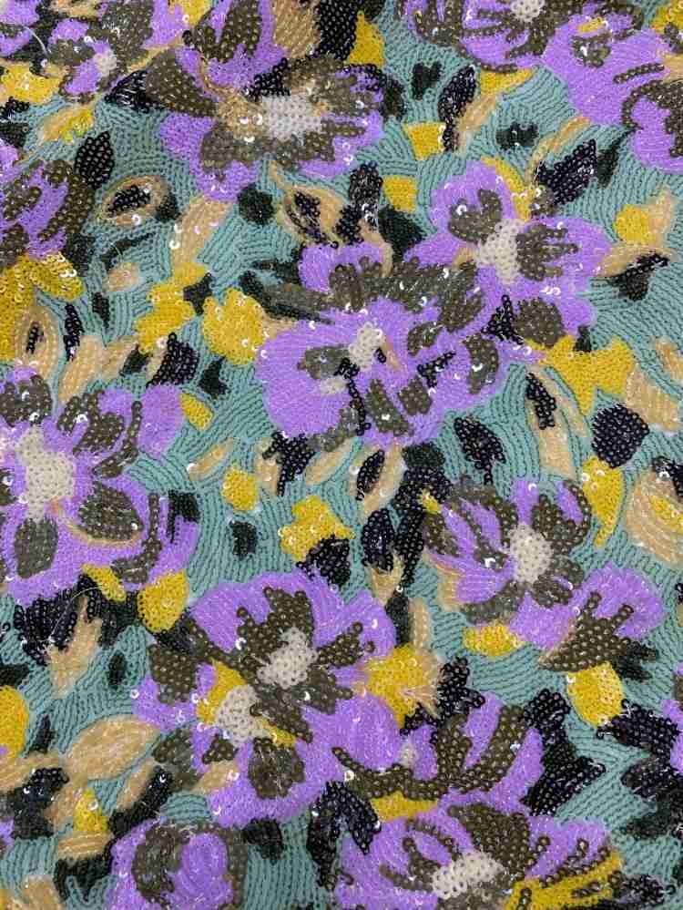 1 Yard 5 Yards Multi-Color Sequined Beaded Embroidered Lace Material Fabric TDD441