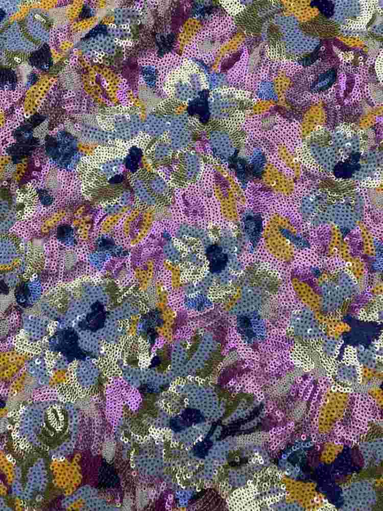 1 Yard 5 Yards Multi-Color Sequined Beaded Embroidered Lace Material Fabric TDD441
