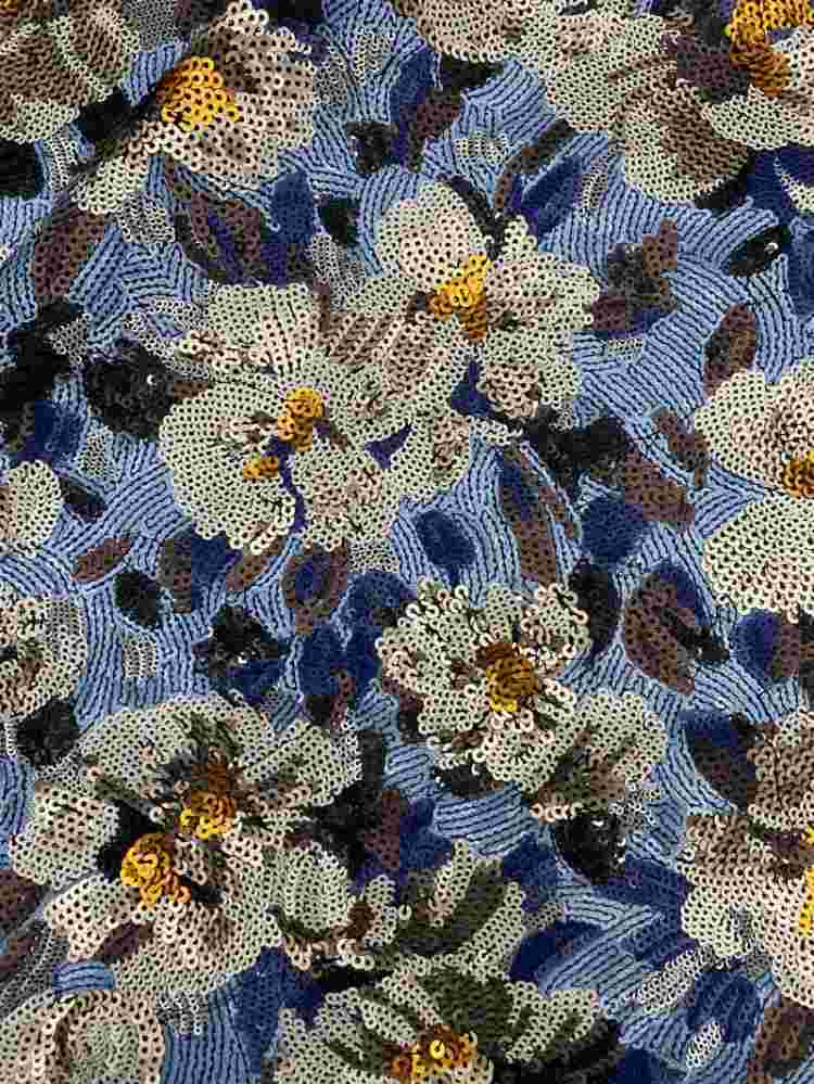 1 Yard 5 Yards Multi-Color Sequined Beaded Embroidered Lace Material Fabric TDD441