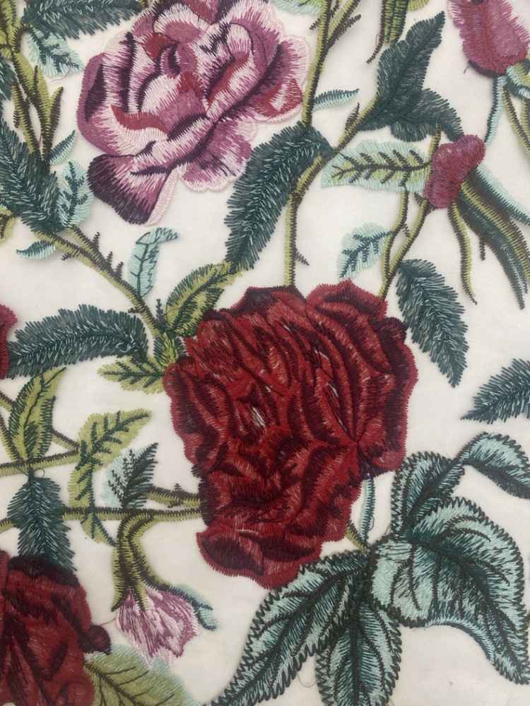 1 Yard 5 Yards Multi-Color Sequined Beaded Embroidered Lace Material Fabric TDD444