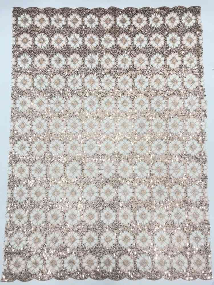 1 Yard 5 Yards Multi-Color Sequined Beaded Embroidered Lace Material Fabric TDD445