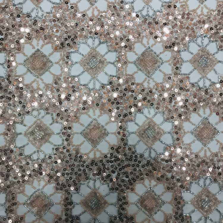 1 Yard 5 Yards Multi-Color Sequined Beaded Embroidered Lace Material Fabric TDD445