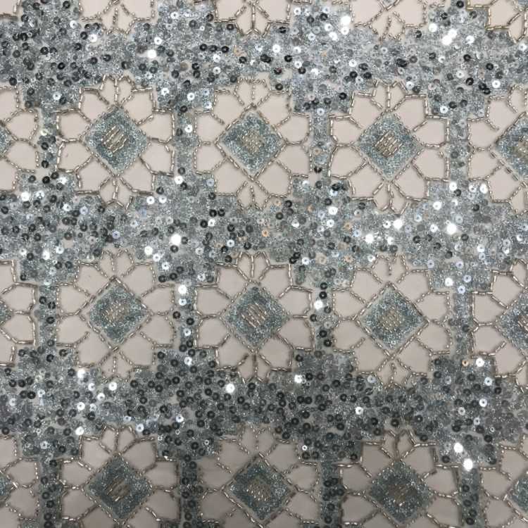 1 Yard 5 Yards Multi-Color Sequined Beaded Embroidered Lace Material Fabric TDD445
