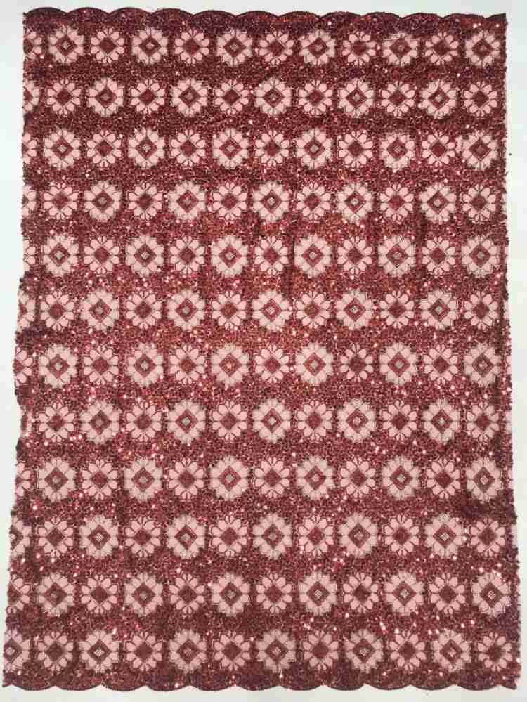 1 Yard 5 Yards Multi-Color Sequined Beaded Embroidered Lace Material Fabric TDD445