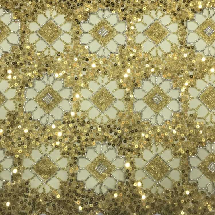 1 Yard 5 Yards Multi-Color Sequined Beaded Embroidered Lace Material Fabric TDD445