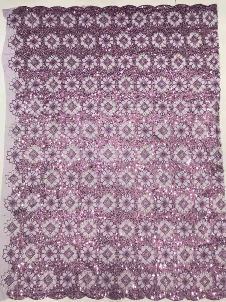 1 Yard 5 Yards Multi-Color Sequined Beaded Embroidered Lace Material Fabric TDD445