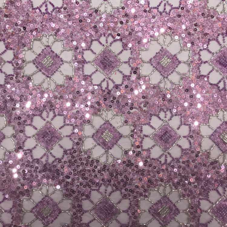 1 Yard 5 Yards Multi-Color Sequined Beaded Embroidered Lace Material Fabric TDD445