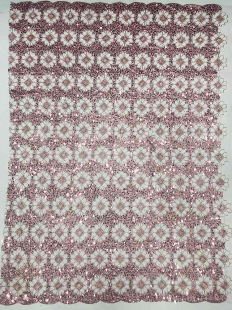 1 Yard 5 Yards Multi-Color Sequined Beaded Embroidered Lace Material Fabric TDD445