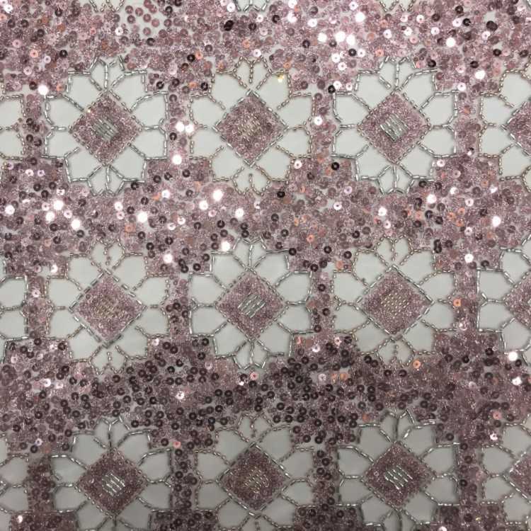 1 Yard 5 Yards Multi-Color Sequined Beaded Embroidered Lace Material Fabric TDD445