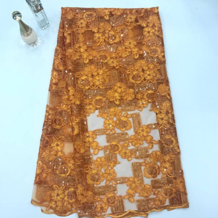 1 Yard 5 Yards Multi-Color Sequined Beaded Embroidered Lace Material Fabric TDD446