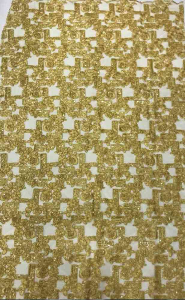 1 Yard 5 Yards Multi-Color Sequined Beaded Embroidered Lace Material Fabric TDD446