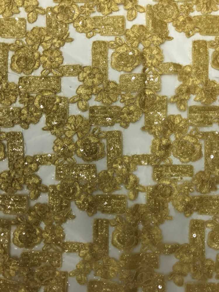 1 Yard 5 Yards Multi-Color Sequined Beaded Embroidered Lace Material Fabric TDD446