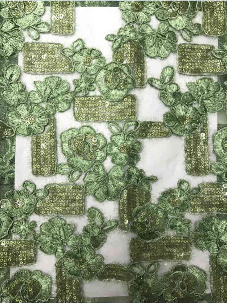 1 Yard 5 Yards Multi-Color Sequined Beaded Embroidered Lace Material Fabric TDD446