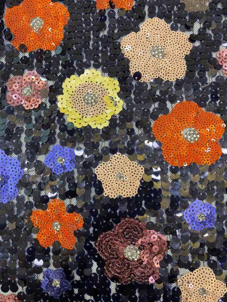 5 Yards Multicolor Sequin Lace Fabric – Luxury Evening Dress and Gown Material