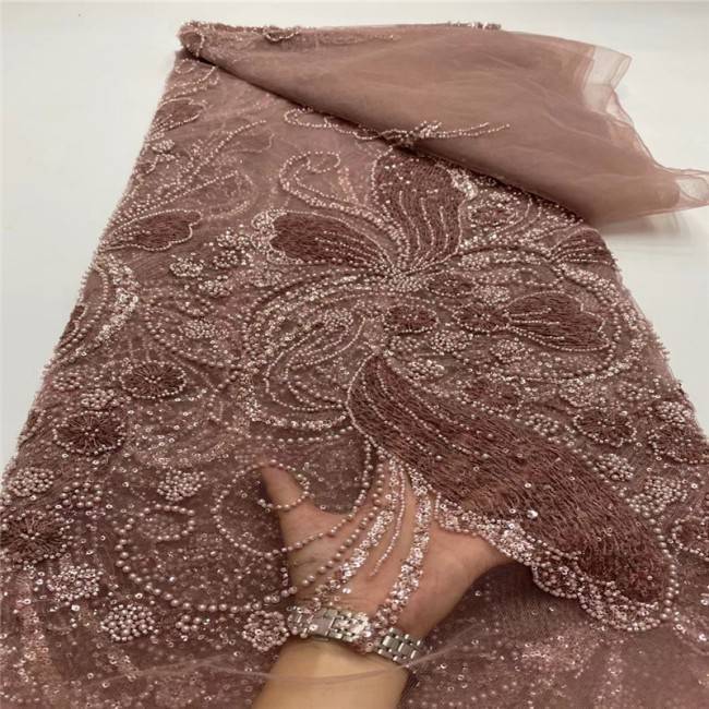 5 Yards Multi-Color Colorful Rainbow Sequined Beaded Embroidered 3D Floral Lace Material Fabric JLT034