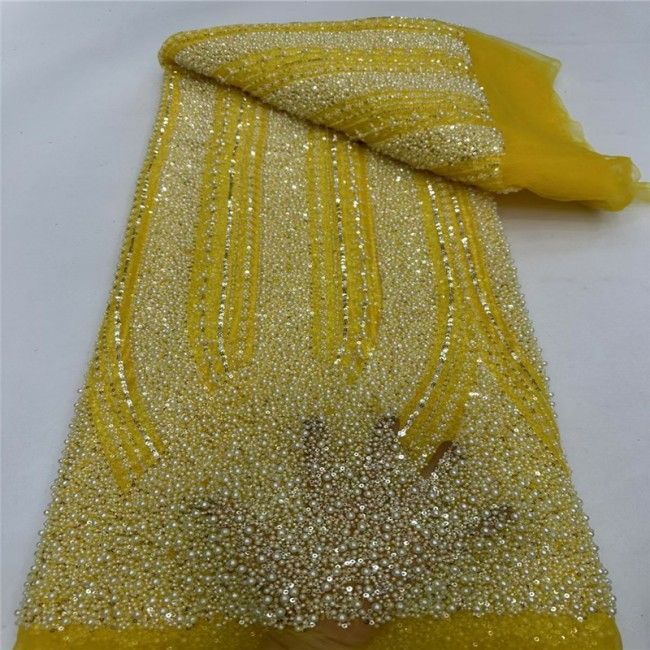5 Yards Multi-Color Colorful Rainbow Sequined Beaded Embroidered 3D Floral Lace Material Fabric JLT039