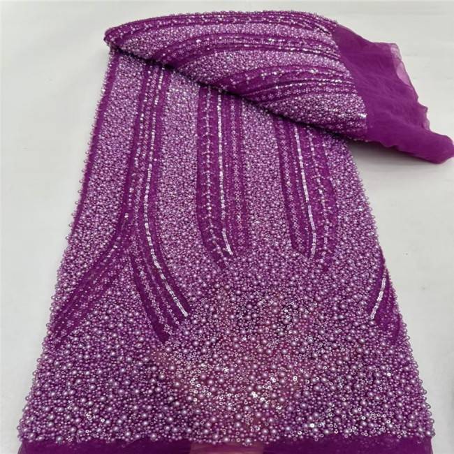 5 Yards Multi-Color Colorful Rainbow Sequined Beaded Embroidered 3D Floral Lace Material Fabric JLT039