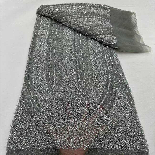 5 Yards Multi-Color Colorful Rainbow Sequined Beaded Embroidered 3D Floral Lace Material Fabric JLT039
