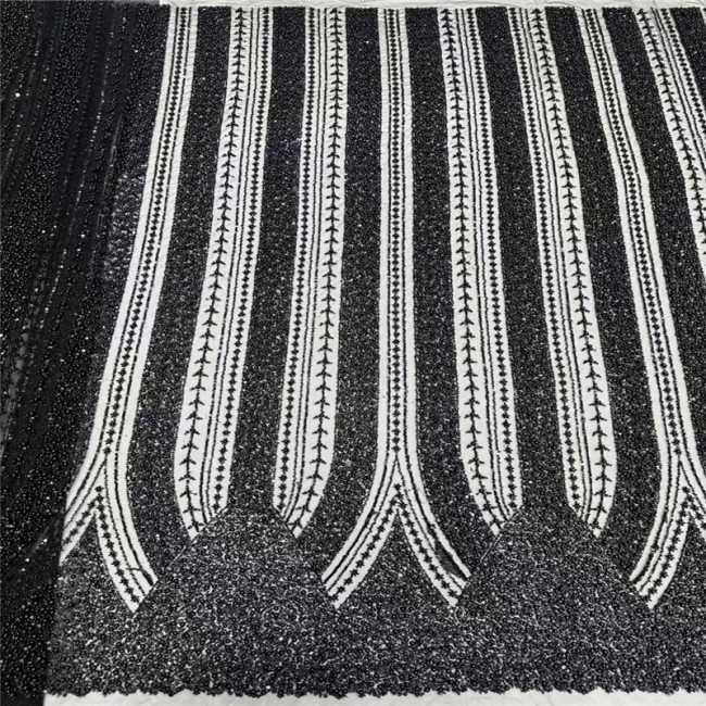 5 Yards Multi-Color Colorful Rainbow Sequined Beaded Embroidered 3D Floral Lace Material Fabric JLT039