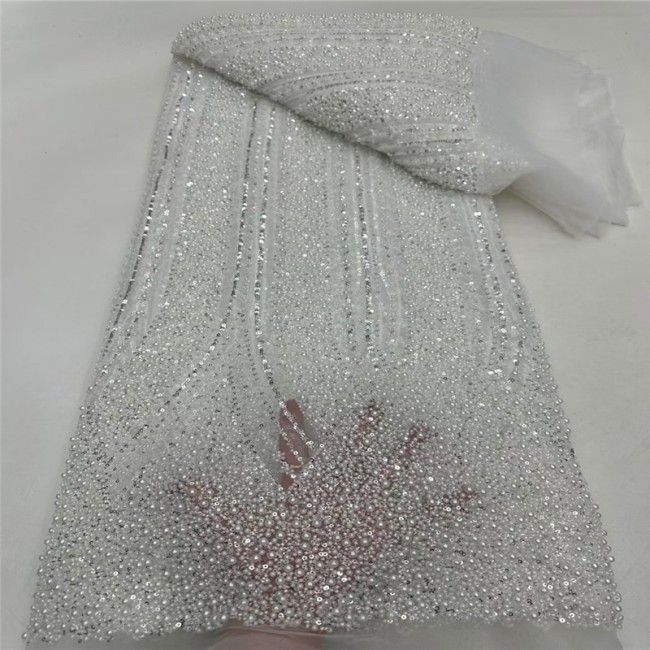 5 Yards Multi-Color Colorful Rainbow Sequined Beaded Embroidered 3D Floral Lace Material Fabric JLT039