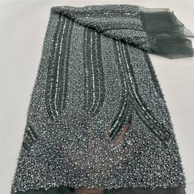 5 Yards Multi-Color Colorful Rainbow Sequined Beaded Embroidered 3D Floral Lace Material Fabric JLT039