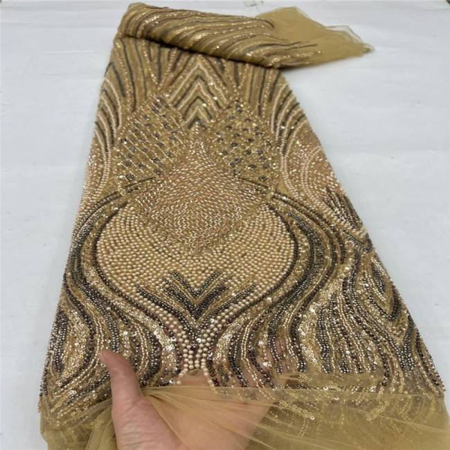 5 Yards Multi-Color Colorful Rainbow Sequined Beaded Embroidered 3D Floral Lace Material Fabric JLT054