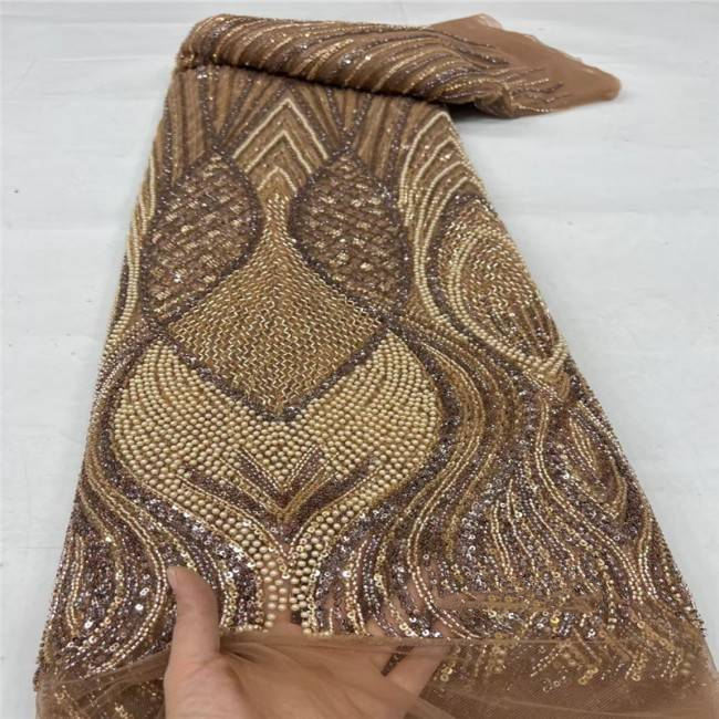 5 Yards Multi-Color Colorful Rainbow Sequined Beaded Embroidered 3D Floral Lace Material Fabric JLT054