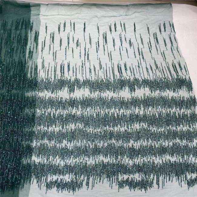 5 Yards Beaded Lace Material Fabric