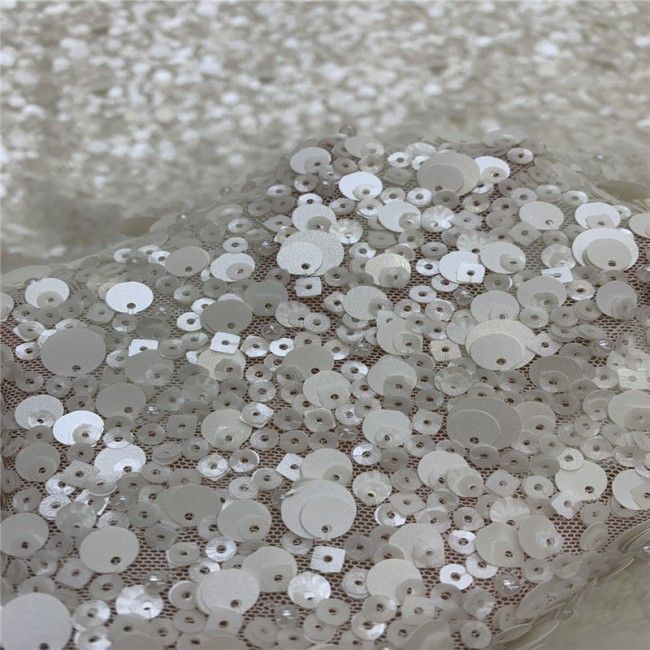 5 Yards Multi-Color Colorful Rainbow Sequined Beaded Embroidered 3D Floral Lace Material Fabric JLT070