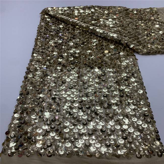 5 Yards Multi-Color Colorful Rainbow Sequined Beaded Embroidered 3D Floral Lace Material Fabric JLT073
