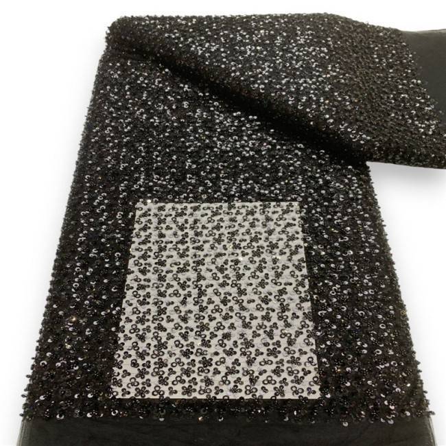 5 Yards Multi-Color Colorful Rainbow Sequined Beaded Embroidered 3D Floral Lace Material Fabric JLT074