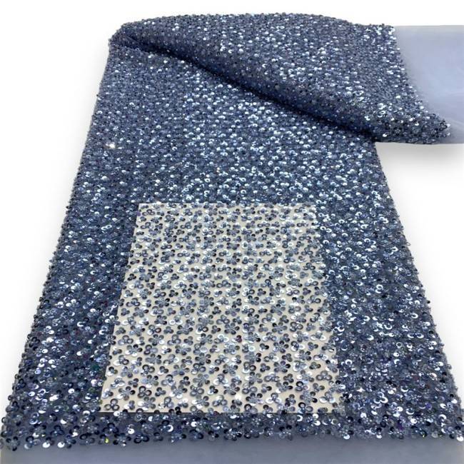 5 Yards Multi-Color Colorful Rainbow Sequined Beaded Embroidered 3D Floral Lace Material Fabric JLT074