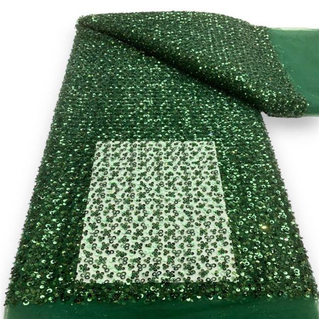 5 Yards Multi-Color Colorful Rainbow Sequined Beaded Embroidered 3D Floral Lace Material Fabric JLT074