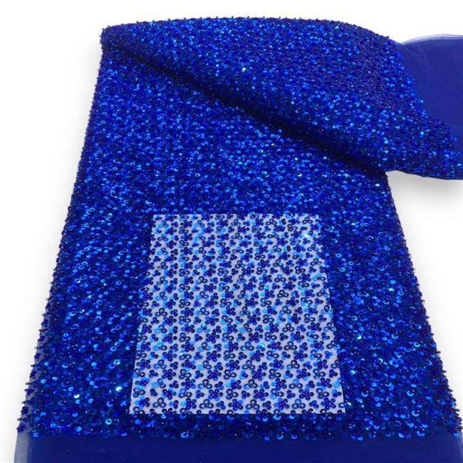 5 Yards Multi-Color Colorful Rainbow Sequined Beaded Embroidered 3D Floral Lace Material Fabric JLT074