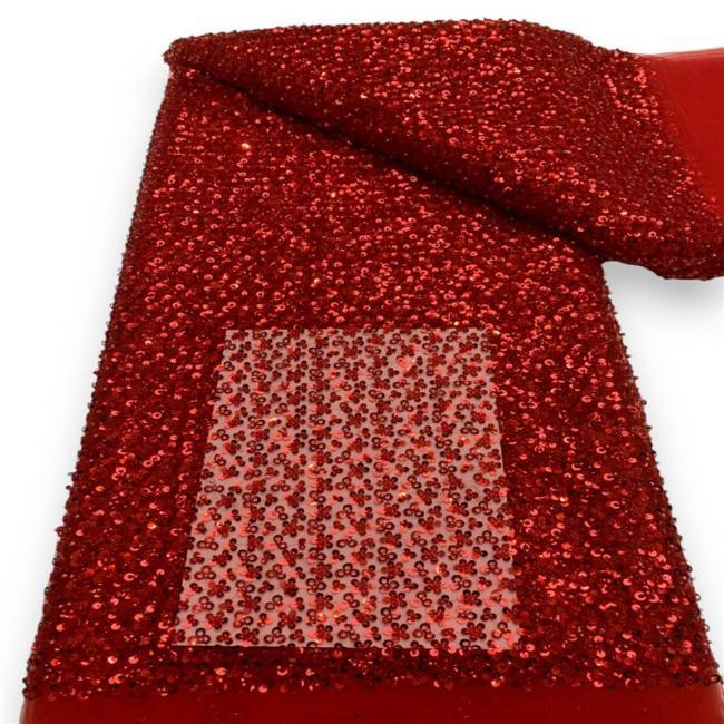 5 Yards Multi-Color Colorful Rainbow Sequined Beaded Embroidered 3D Floral Lace Material Fabric JLT074