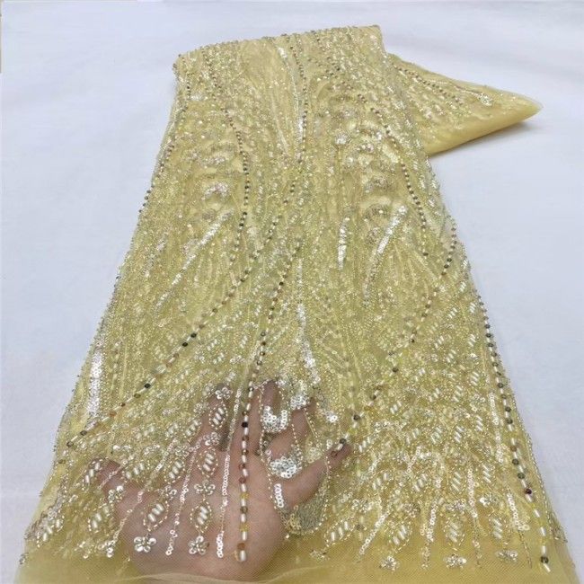 5 Yards Multi-Color Colorful Rainbow Sequined Beaded Embroidered 3D Floral Lace Material Fabric JLT076