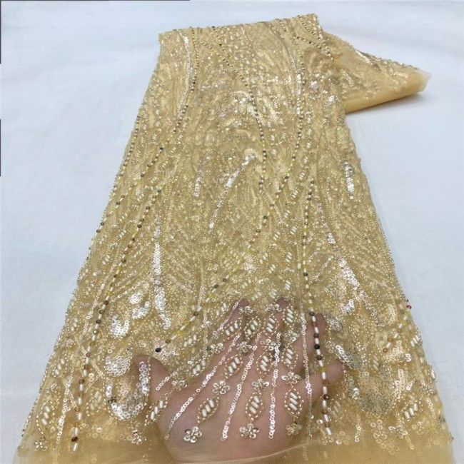 5 Yards Multi-Color Colorful Rainbow Sequined Beaded Embroidered 3D Floral Lace Material Fabric JLT076