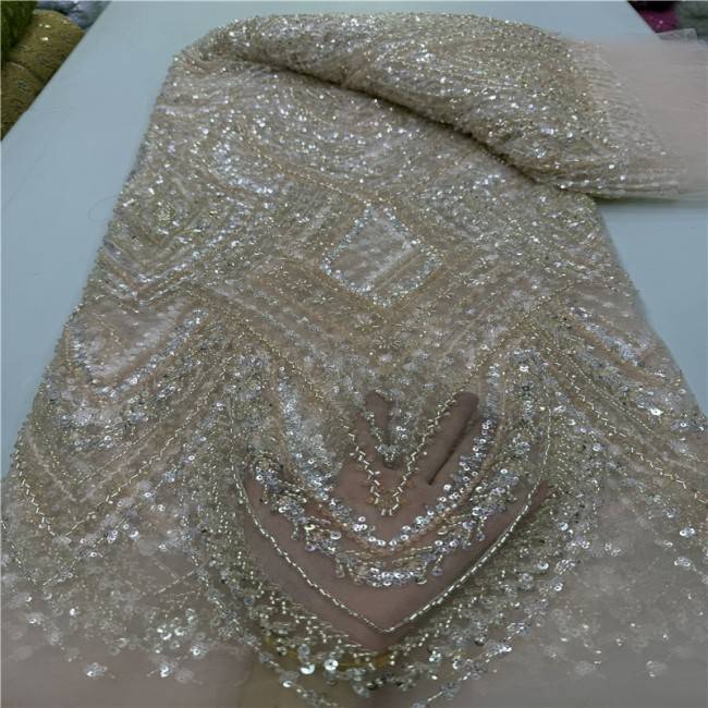 5 Yards Multi-Color Colorful Rainbow Sequined Beaded Embroidered 3D Floral Lace Material Fabric JLT077