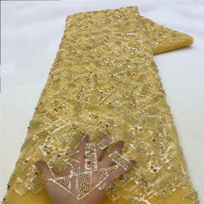 5 Yards Multi-Color Colorful Rainbow Sequined Beaded Embroidered 3D Floral Lace Material Fabric JLT083