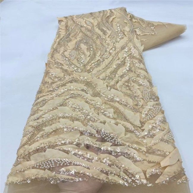 5 Yards Multi-Color Colorful Rainbow Sequined Beaded Embroidered 3D Floral Lace Material Fabric JLT085