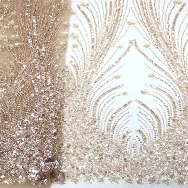5 Yards Multi-Color Colorful Rainbow Sequined Beaded Embroidered 3D Floral Lace Material Fabric JLT088
