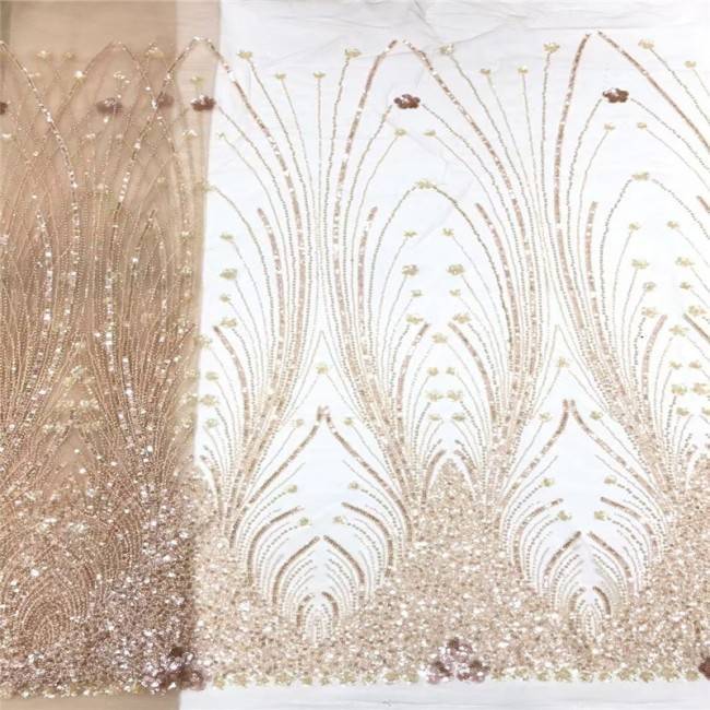 5 Yards Multi-Color Colorful Rainbow Sequined Beaded Embroidered 3D Floral Lace Material Fabric JLT088